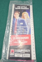 Name Badge Holders C-Line RED Pin Style 94644 w/ Inserts 3 x 4 Inches 10 badges - £7.78 GBP