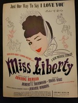 Vintage Sheet Music Just One Way To Say I Love You Irving Berlin - $6.74