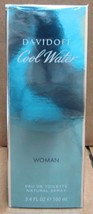 New in Box Cool Water Women By Davidoff 4.2 fl oz 125 ml Eau de Toilette Spray  - £23.34 GBP