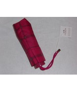 Coach Mto Tattrsl Compact Mini 7&quot; Umbrella Style F62968 Raspberry &amp; Gray... - $67.71 CAD
