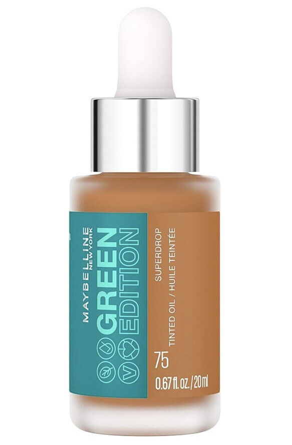 MAYBELLINE Green Edition Superdrop Tinted Oil Makeup Adjustable Foundation 75.