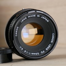 Canon Lens FD 50mm 1:1.8 S.C. for 35mm SLR FD Mount 35mm Film Camera - $49.45