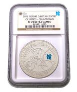 2011 Piefort Great Britain S5£ Olympics Countdown NGC PF70 Ultra Cameo - €153,12 EUR