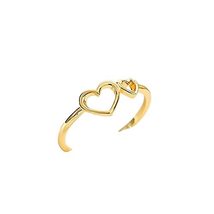 Heart ring,gift for her,two heart ring,two hearts ring,double heart ring,love ri - £19.91 GBP