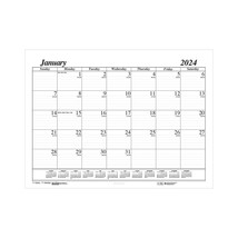2024 House of Doolittle 17&quot; x 22&quot; Monthly Desk Pad Calendar Refill White... - $41.79
