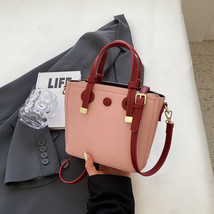 Simple Fashion Color Contrast Small Bucket Bag 2023 Autumn Beautiful All... - £34.36 GBP