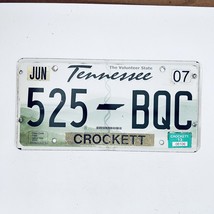 2007 United States Tennessee Crockett County Passenger License Plate 525 BQC - £14.68 GBP