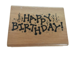 Stampcraft Rubber Stamp Happy Birthday Sentiment Card Making Crafts Celebration - $4.99