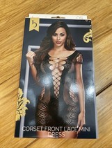 New Baci Corset Front Lace Mini Dress One Size Fits Most KG JD - $14.85