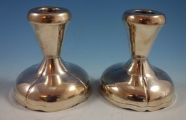 Maciel Mexican Sterling Silver Candlestick Pair #14 Modernistic (#1833) - £553.84 GBP