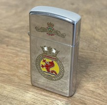 Vintage Zippo Lighter HMCS Okanagan Submarine S-74 Slim Canada Navy 1978 - $49.49