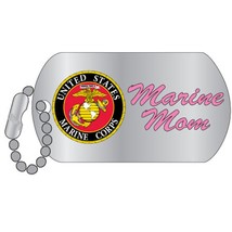 Eagle Emblems Pin-Usmc Logo, &quot;Dog Tag&quot;,  Mom (1&quot;) - £7.27 GBP