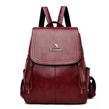 Women Backpack 2022 Leather Backpa Female Designer Backpack For Girls School Bag - £29.46 GBP