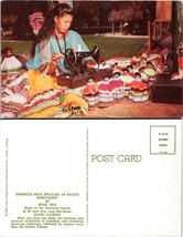 USA Florida Miami Seminole Native American Crafting at Musa Isle VTG Postcard - £7.51 GBP