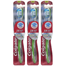 Pack of (3) New Colgate 360 Total Advanced Full Head Toothbrush, Medium - £17.29 GBP