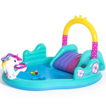 Bestway: H2OGO! Magical Unicorn Carriage Play Center - 9&#39;  Splash Pool - $94.47