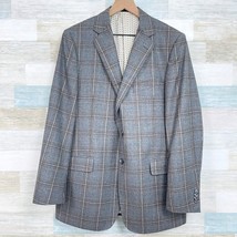 Jos A Bank Reserve Marzotto Super 110s Sport Coat Gray Check Wool Mens 42R - £85.54 GBP