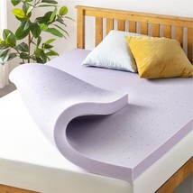 Mellow 3 Inch Ventilated Memory Foam Mattress Topper, Twin, Soothing Lavender - £56.78 GBP