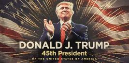 Donald J. Trump 45th President of The USA Stars &amp; Stripes Decal Bumper S... - £2.25 GBP