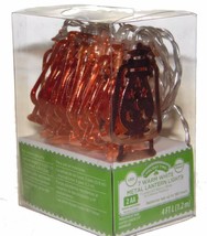 Holiday LED 7 Warm White Christmas Copper Metal Lantern Lights String Battery - £10.41 GBP