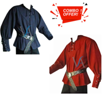 Medieval Costume Halloween Renaissance Tunic Viking Knight Pirate Vintage - £67.56 GBP+