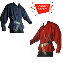 Medieval Costume Halloween Renaissance Tunic Viking Knight Pirate Vintage - $94.43+