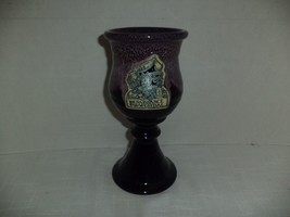 Arizona 1995 Renaissance Festival Purple Drip Glazed Wine Goblet - £19.64 GBP