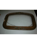 Antique Bow Front Glass Wood Frame Chicago Portrait Company 23.5x15.5 - £78.30 GBP