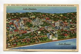 Aerial View of Madison showing the State Capitol Madison Wisconsin - £0.78 GBP
