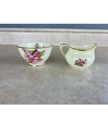 Butterland Pink Floral Fine Bone China England Dainty Sugar Bowl And Cre... - £11.56 GBP