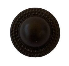 Brown Circle Raised Patterned Bakelite Coat Button 1.3&quot; - £15.20 GBP