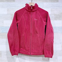 Columbia Benton Spring Fleece Full Zip Jacket Red Mock Neck Hiking Women... - $24.74