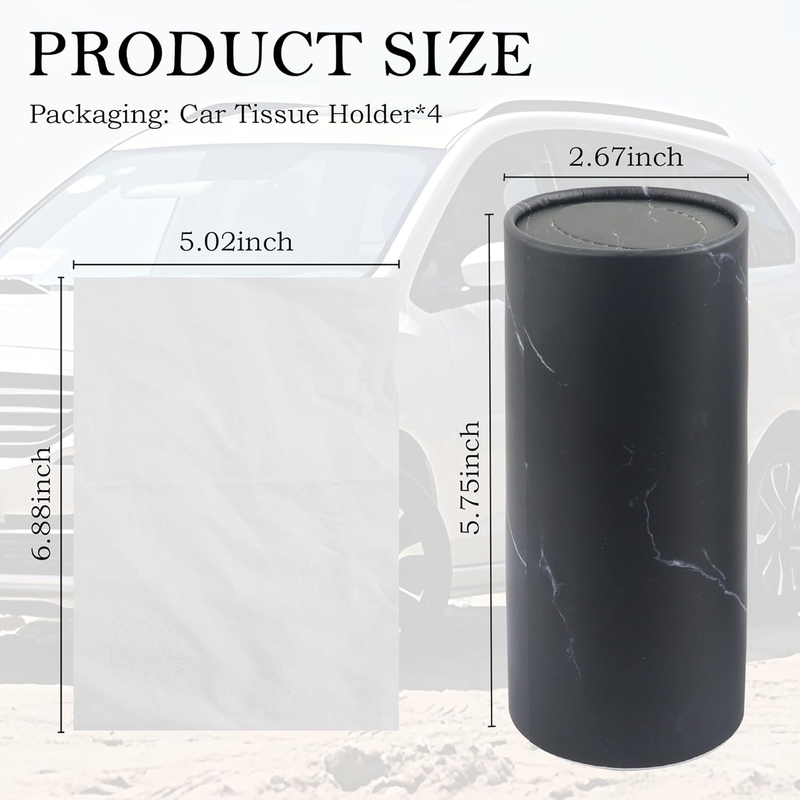 4PCS Car Tissue Holder for Car Cup Holder,Minimalist Car Tissues Cylinder of Tra Item image 2