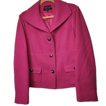 Evan Picone Jacket Womens Size L Stretch Lined  Plush Pink Wide Collar P... - $15.83