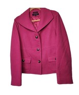 Evan Picone Jacket Womens Size L Stretch Lined  Plush Pink Wide Collar P... - £12.38 GBP