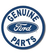 Ford Genuine Parts Round Logo Dealer Service Retro Wall Decor Metal Tin ... - £12.45 GBP