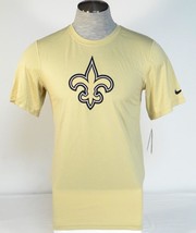 Nike Dri Fit New Orleans Saints Gold Short Sleeve Athletic Shirt Mens NWT - £31.96 GBP