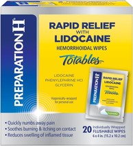 Preparation H Rapid Relief Hemorrhoid Wipes with Lidocaine, Numbing Relief for S - £19.97 GBP