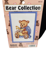 Janlynn Bear Collection Cross Stitch Kit W/Frame  Bear  Noahs Ark - $7.98