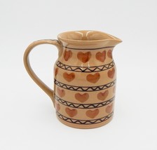 Hartstone Pottery Heart Water Pitcher Milk Jug Stoneware USA 22 Oz - £27.90 GBP