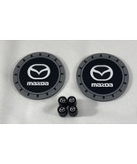 Mazda (2 pc) Car Cup Holder Mat Pad Silicone Coasters Black/Gray 2.75" TireCaps4 - $19.79