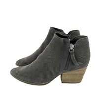 Vince Camuto Nethera Perforated Ankle Grey Suede Leather Booties SZ 7.5 New SH30 - $63.20