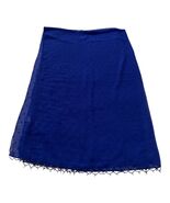 Vintage Blue Sheer Dot Beaded Scarf Wrap 60 x 40 Made in India - $23.40