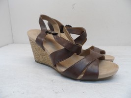 Life Stride Women&#39;s Harbor Wedge Strappy Sandal Brown Size 8M - £22.51 GBP