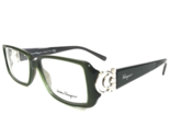 Salvatore Ferragamo Eyeglasses Frames 2620 508 Green Horn Silver 53-15-130 - $69.98