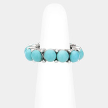 Turquoise bead band ring - £7.02 GBP