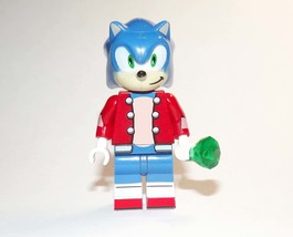 Sonic Hedgehog Red Jacket Christmas Holiday Building Minifigure Bricks US - $9.33