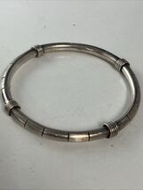 Taxco Mexico 925 Sterling Silver One Piece Bangle Bracelet 7.5” 23g - $1,034.81 MXN
