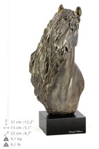 Fresian Horse, horse marble statue, limited edition, ArtDog - $185.00