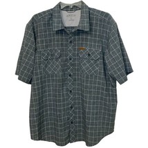 Orvis Gray Plaid Check Tech Shirt Size Mens XL UPF 30+ Short Sleeves Lightweight - £14.16 GBP